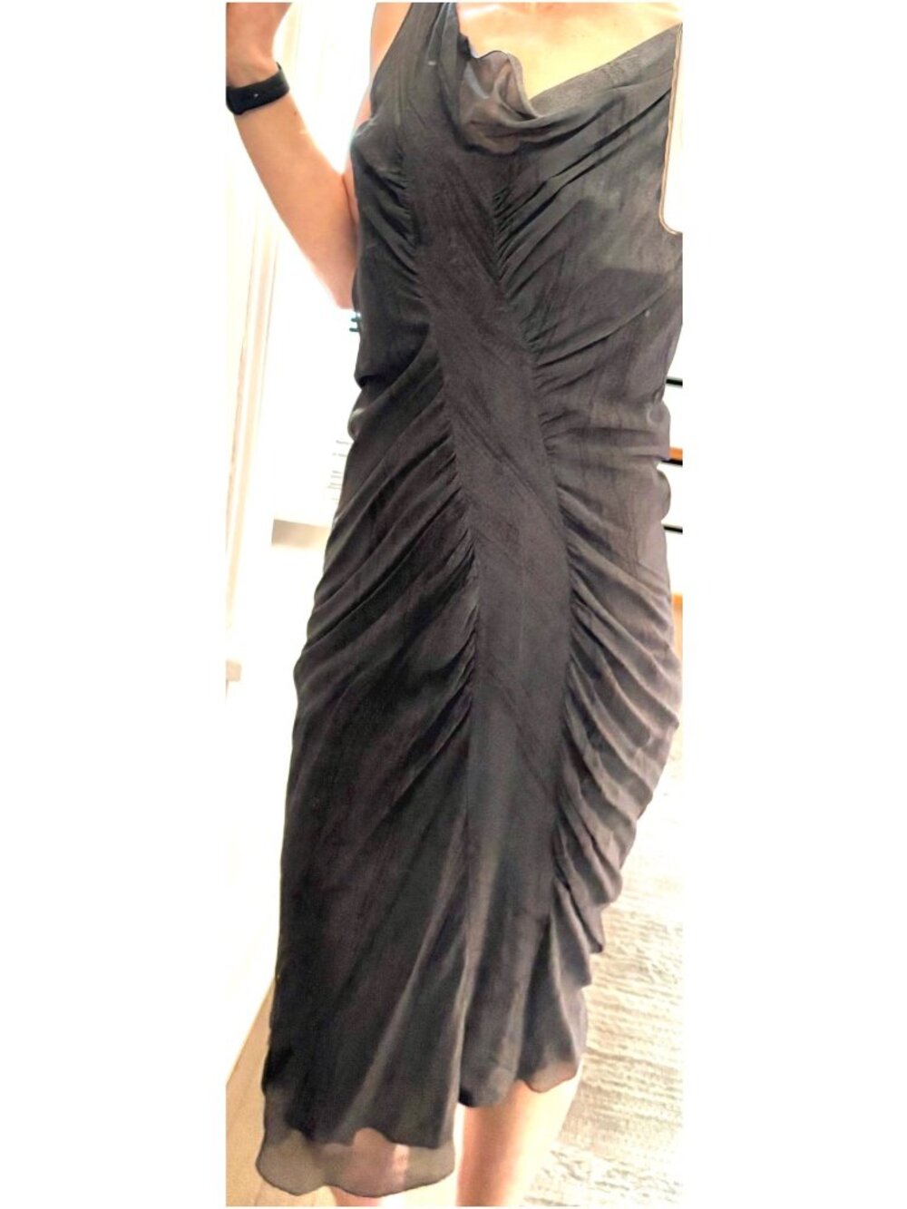 John Galliano Silk Chiffon Bias-Cut Dress | Made in France | FR42/US8 | Archival